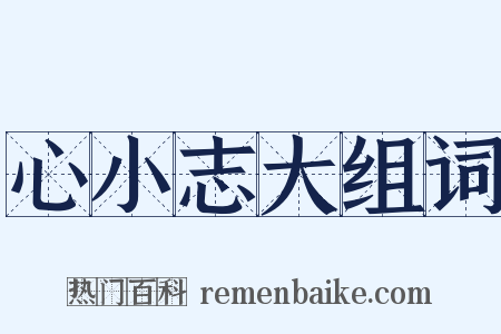 心小志大组词是什么意思的图片